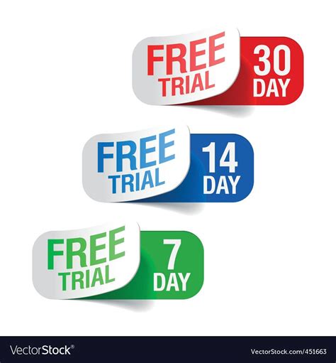 Free Trial Signs Royalty Free Vector Image Vectorstock Affiliate