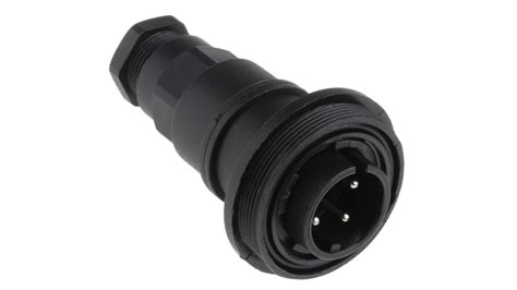 Px0749p Bulgin Circular Connector 4 Contacts In Line Plug Male