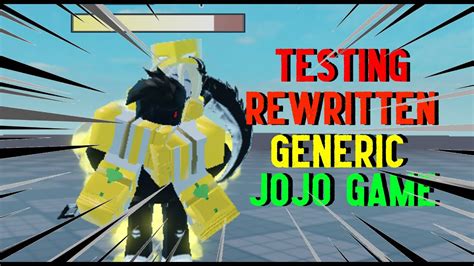 Testing Generic Rewritten Jojo Game With The Owner Roblox Youtube