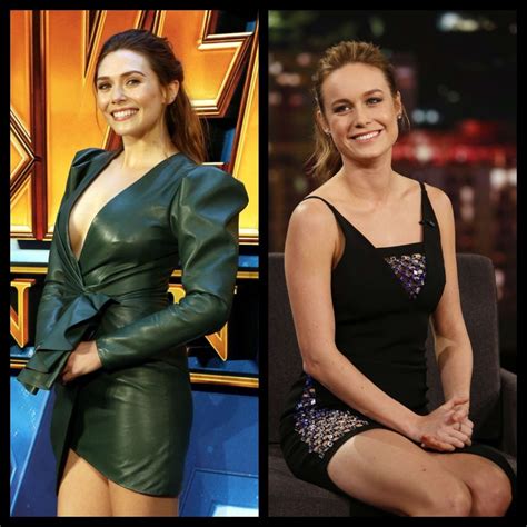 Would Love To Tie Elizabeth Olsen And Brie Larson Up Side By Side And Take Turns Using Them