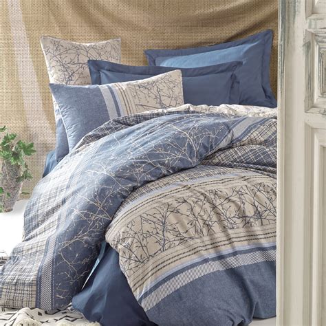 Sussexhome Blue Fall Duvet Cover Set 100 High Quality Turkish Cotton