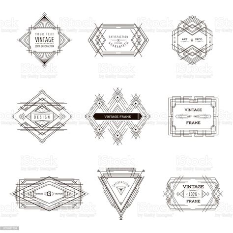 Art Deco Vintage Frames And Design Elements Stock Illustration