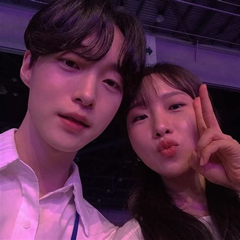 image may contain one or more people selfie and closeup ulzzang couple korean couple cute
