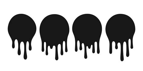 Dripping Oil Blob Drip Drop Paint Or Sauce Stain Drips Black Drippin