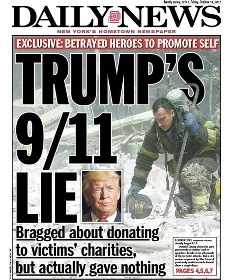 Ny Daily News Cover Trumps 9 11 Lie Democratic Underground Forums