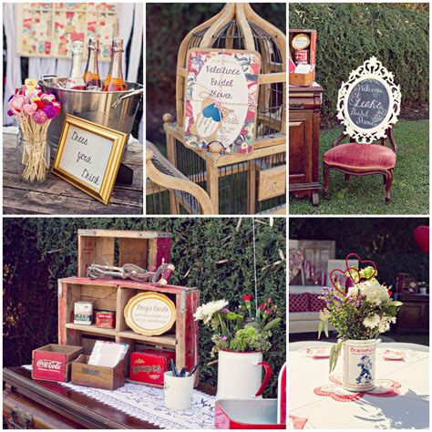 vintage looking red heart bridal shower rustic wedding chic