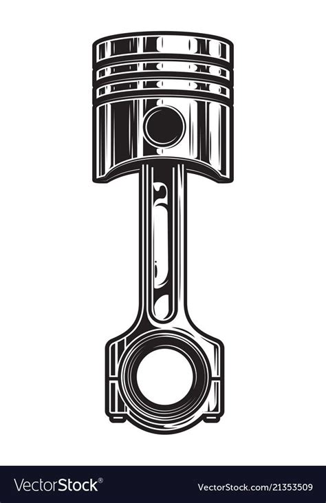 The files work as printable graphics but have also been created as cut files with closed loops etc and are suitable for all manner of craft projects. Vintage car engine piston template in monochrome style ...