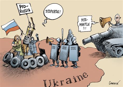 East Ukraine Tensions Globecartoon Political Cartoons Patrick Chappatte