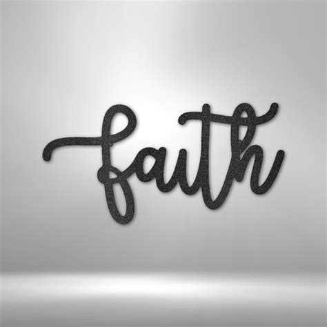 Faith Script Steel Sign Customly Ts Reviews On Judgeme