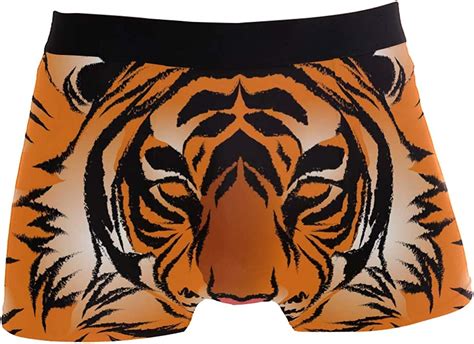 Tiger Stripe Mens Underwear Boxer Briefs Comfortable Casual Daily