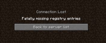 Starting minecraft server version 1.12.2 14:07:26 server thread/info fml: Fatally missing registry entries - Minecraft - Nitrado.net ...