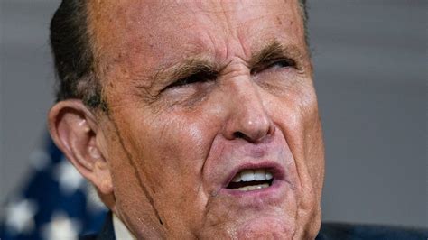 Giuliani's suspension was sought by the attorney grievance committee for the first judicial department the suspension order accuses giuliani of making false claims to courts, lawmakers. Rudy Giuliani's Hair Dye Melting Off His Face Was the ...