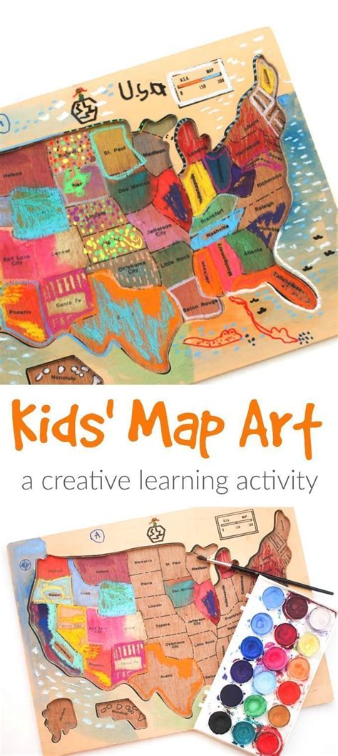Kids Map Art A Creative Activity To Help Children Learn