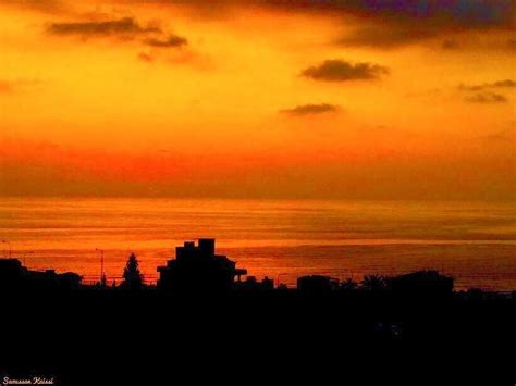 Sunset Colors Nostalgia Beautiful Sea Lebanon In A