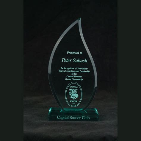 Jade Acrylic Flame In 3 Sizes — Vermont Awards And Engraving