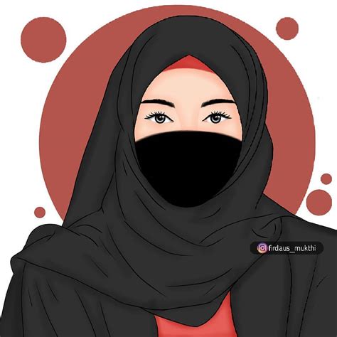 Seperti media sosial (medsos) contohnya. Gambar Kartun Wanita Muslimah Pakai Masker