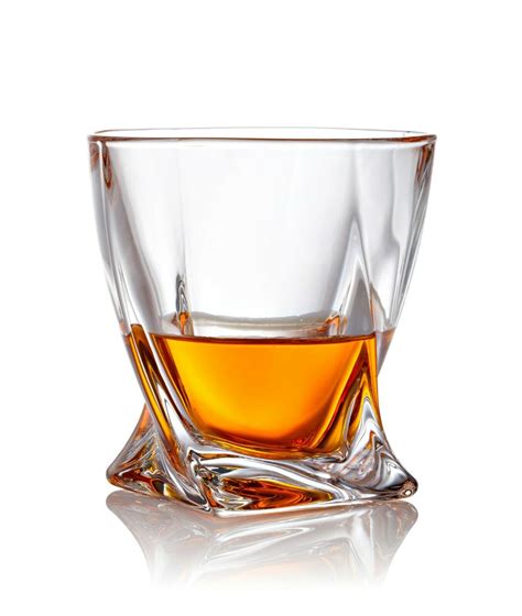 Set Of 6 Twist Whiskey Glass Elegant Lead Free Crystal Old Fashioned Glasses Ebay