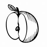 Apple Coloring Printable Drawing Clipartmag Bestcoloringpagesforkids sketch template