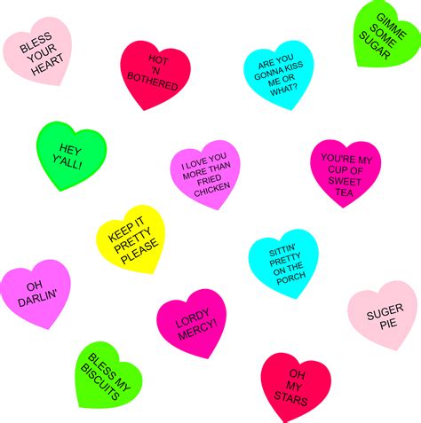 Southern Conversation Hearts Wallpaper - Wallpaper Clipart - Full Size png image