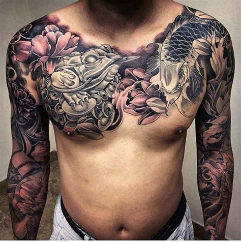 Healthy backyard pond fish like koi, goldfish, and orfe don't have too many worries from frog predation and the mixing of these species is generally compatible; Money Toad x Koi Fish By 💥 @wilsontatts 💥 | Chest tattoo ...