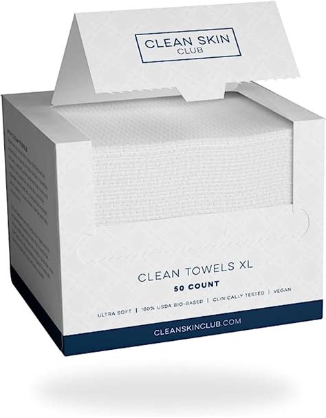 Clean Skin Club Clean Towels Xl Biodegradable Face Towel Disposable