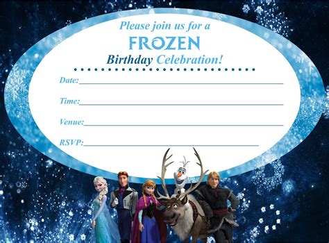 9 Best Images Of Frozen Birthday Invitations Editable Printable