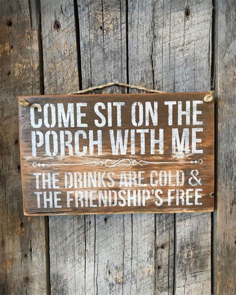 Come Sit On The Porch With Me Sign Porch Sign Porch Etsy