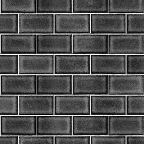 Sample Berkeley Brick Tile Wallpaper In Black By Bd Wall Tile