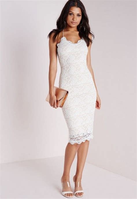 Tall Strappy Lace Midi Dress White Tall Tall Dresses Missguided