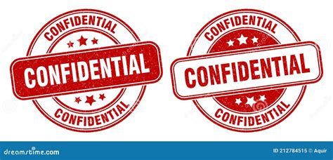 Confidential Stamp Confidential Label Round Grunge Sign Stock Vector