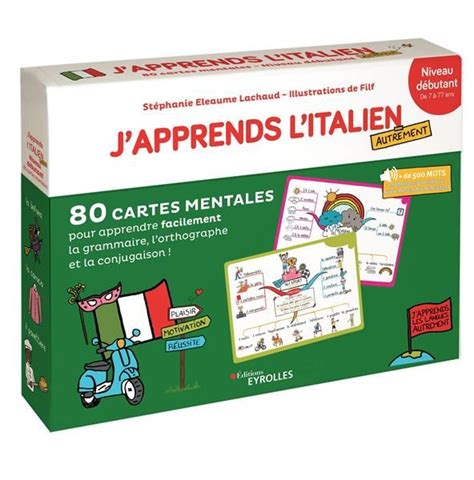 j apprends l italien autrement niveau débutant 80 cartes mentales pour apprendre facilement la