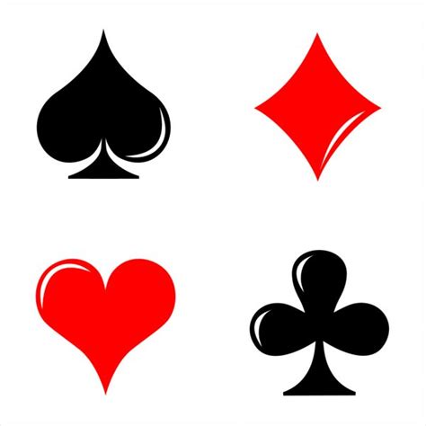 Playing Card Suits Icon Symbol Set Hand Drawing Stock Vector Image By