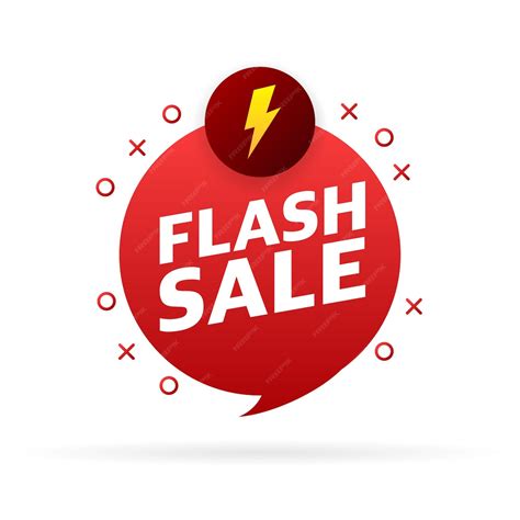 Premium Vector Flash Sale Banner Flat Vector Illustration Logo Label