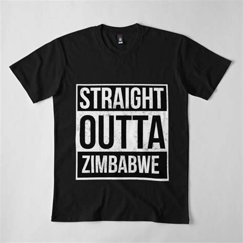 buy men premium cotton harajuku t shirt straight outta zimbabwe funny t print tees funny