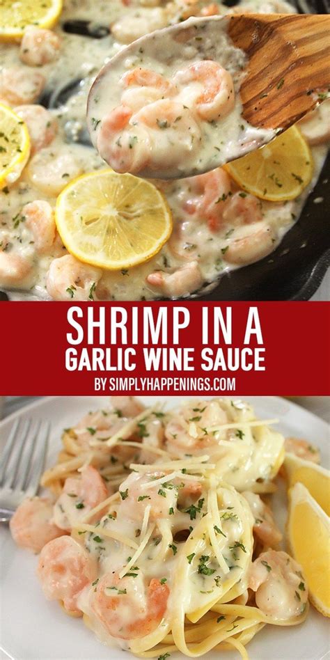 Shrimp and pesto are a combo made in heaven. Shrimp in Creamy Garlic Wine Sauce | Simply Happenings ...
