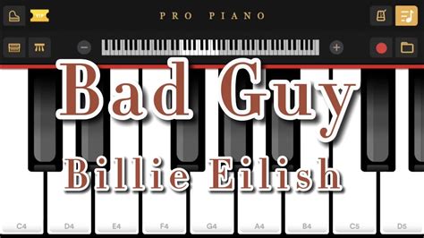 Learn To Play ”bad Guy Billie Eilish” On Piano Keyboard Easy Piano Tutorial Youtube