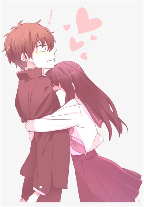 Anime Love Couple Png Transparent Anime Girl Hugging A Boy