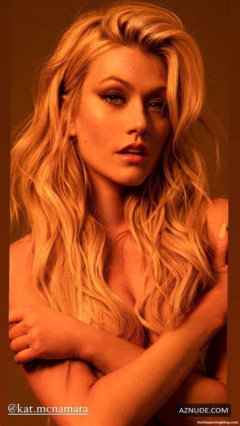 Katherine Mcnamara Sexy Poses Topless Covering Nude Tits In A New