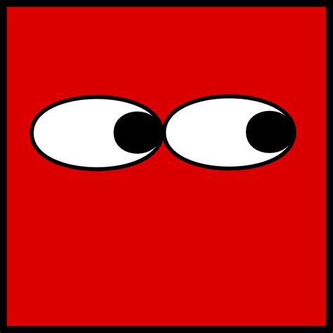Red Square Eyes Looking Right Clip Art At