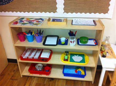 Montessori Art Shelf In A Childrens House Classroom Montessori Art