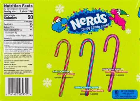 Nerds Tangy Holiday Candy Canes 12 Ct 53 Oz Kroger