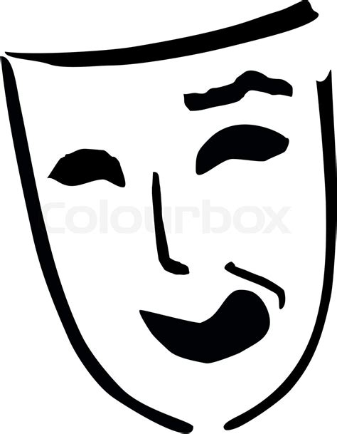 Laughing Theater Mask Stock Vector Colourbox