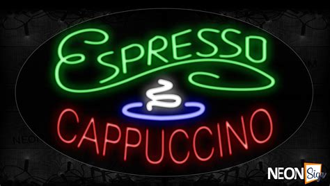 Espresso And Cappuccino Arc Border Neon Sign