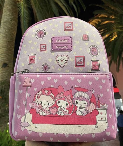 Loungefly My Melody Kuromi Slumber Party Mini Backpack