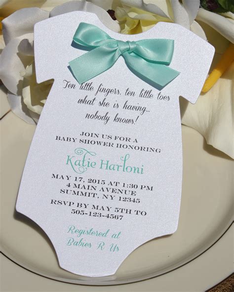 Lot's of frame of baby shower invitation card. Baby Shower Invitation for Boy or Girl in Shape of Onesie ...