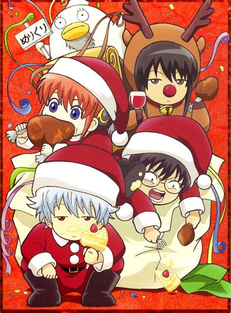 gintama chibi christmas  daily anime wallpaper  fan art