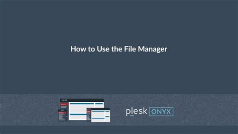 How To Use The File Manager Youtube