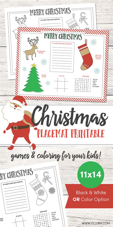 Maybe you would like to learn more about one of these? Christmas Placemat Printable - Lil' Luna