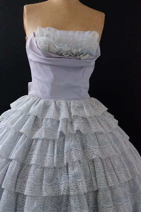 50s Blue Lace Cupcake Dress Cupcake Dress Prom Dresses Vintage 50s