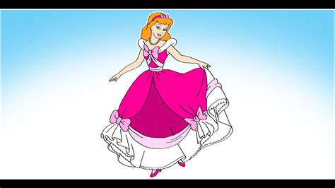How to draw cinderella dress, dolls dress up. How to Draw Cinderella - Step by Step Video - YouTube